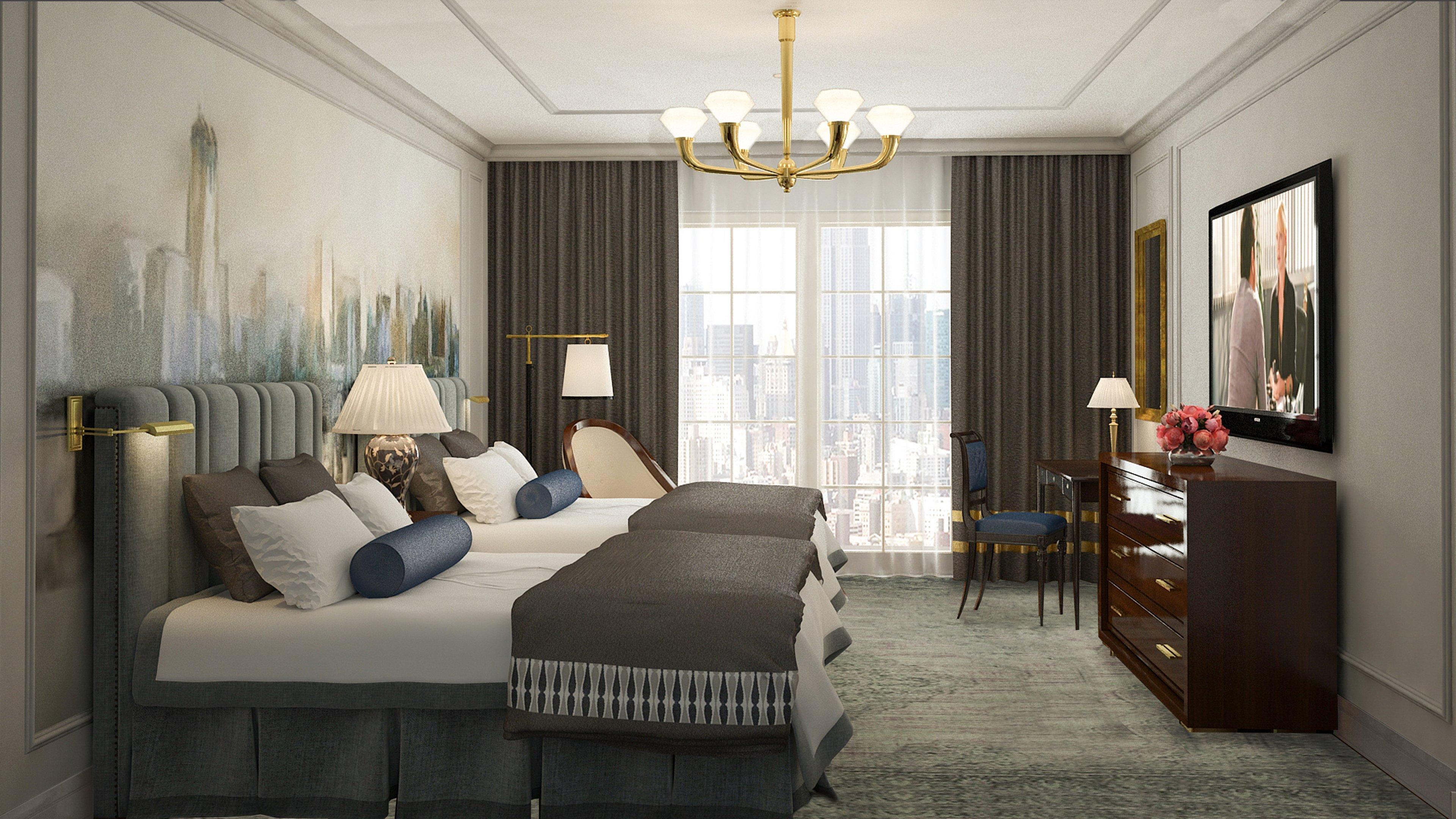 Intercontinental New York Barclay Hotel By Ihg Luaran gambar A rendering of a guest room at the hotel